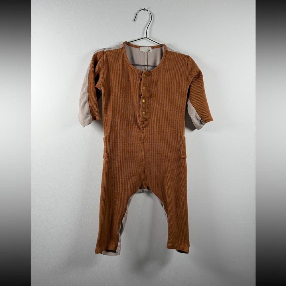 GREIGE waffle romper